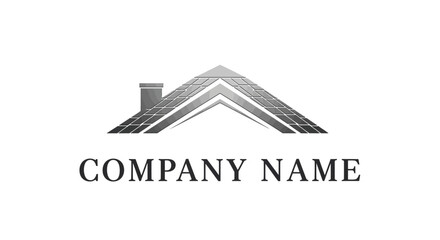 Fototapeta premium Company logo with house roof design.
