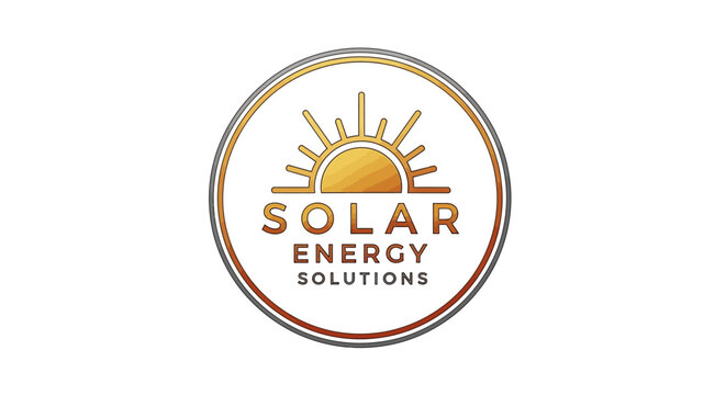 Solar energy solutions logo design.