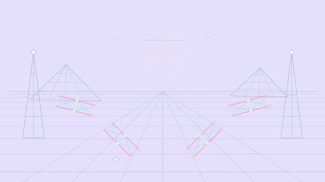 Schematic animation of bridge structural stress and total collapse