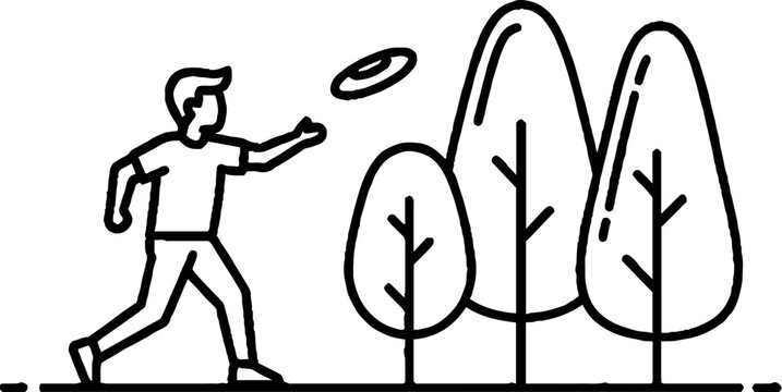 Person throwing frisbee outdoors in park area.