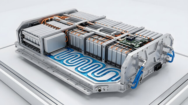 High Capacity Electric Vehicle Battery Pack with Advanced Liquid Cooling Network and Thermal Management Design