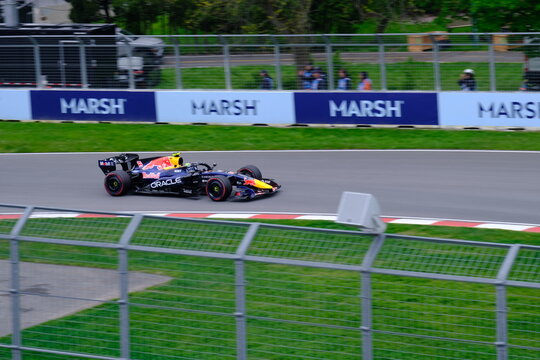 May 24, 2025, Montreal, Canada: Red Bull Racing Formula 1 car during by Hadjar or Verstappen, demonstration run at Circuit Gilles Villeneuve. g.