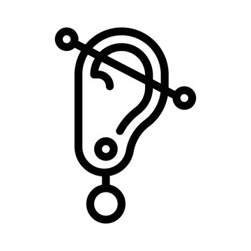 tragus line icon