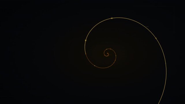 Golden Spiral Future Growth Abstract Timeline Loop Background 4K
