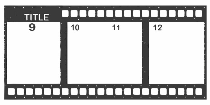 Filmstrip Frame Vector Illustration With Numbered Rectangles