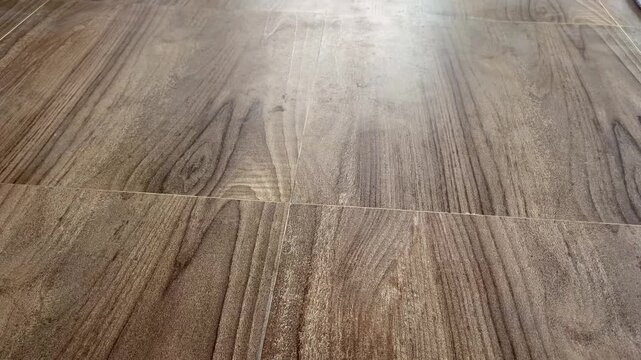 Satin Finish Wood Look Ceramic Tiles Flooring Perspective