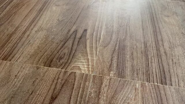 Realistic Wood Grain Ceramic Tile Flooring Surface