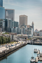 Obraz premium Seattle New and Updated waterfront from Pike Place to Pier 59 and Seattle Aquarium. Pacific Northwest in 2026