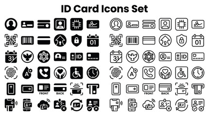 Fototapeta premium Identity Management Icons Set for Secure Access Control Systems