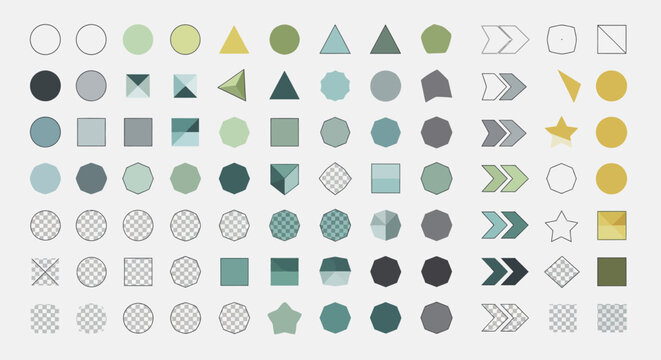 Geometric Shapes Collection - Circles, Squares, Triangles, Stars, Arrows