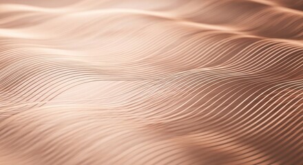 Fototapeta premium Elegant Rose Gold Metallic Wavy Lines Abstract Background