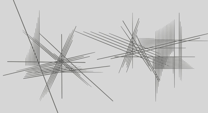 Abstract geometric lines pattern, modern digital art, gray background