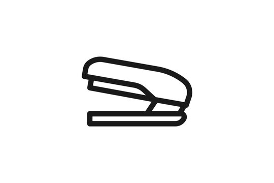 ホチキスの線画アイコン　ステープラーイラスト素材