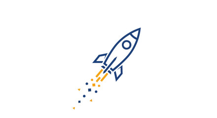 Rocket Ship Launching into Space 2. © loego
