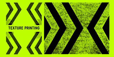 Diagonal stripe pattern with textured effect bright green and black © Suvro