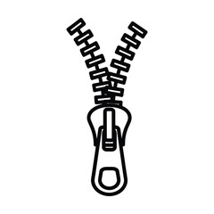 Bold vector icon of a metal zipper representing clothing accessories fashion hardware fasteners and textile manufacturing in a clean style © NorStock