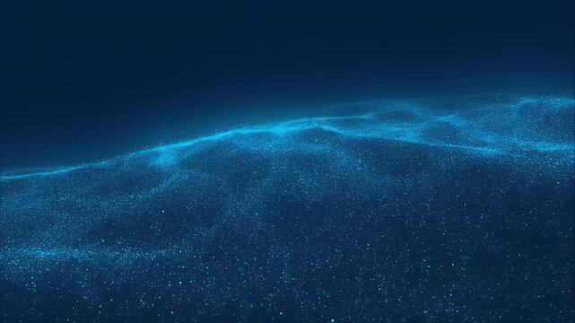 Abstract blue digital wave background with particle light flow and glowing digital wave particle light gradient blur background, modern fluid motion background, abstract blue background digital wave