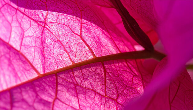 Pink Leaf Vein Macro Texture