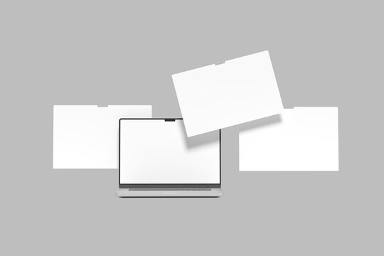 Laptop website presentation blank mockup