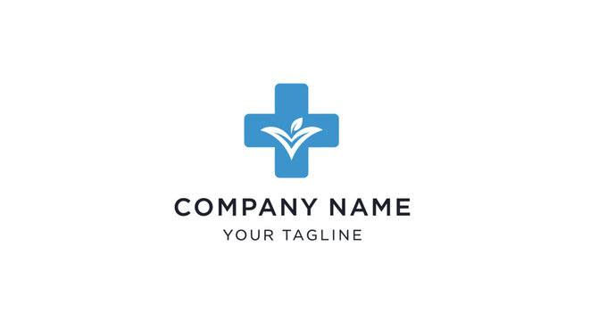 Generic medical cross logo template design.