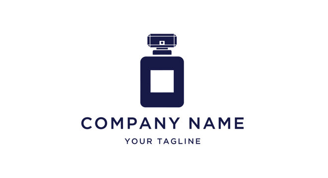 Perfume bottle logo template design.
