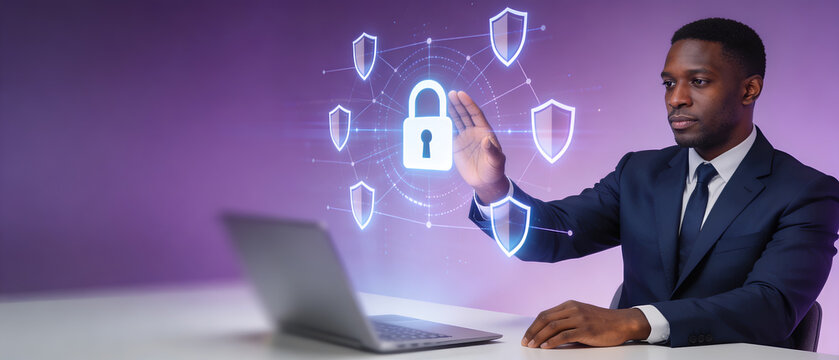 Cloud Security and Data Protection Technology Concept