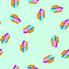 Naklejka premium user centered design ucd isometric seamless pattern. user centered design ucd sign illustration
