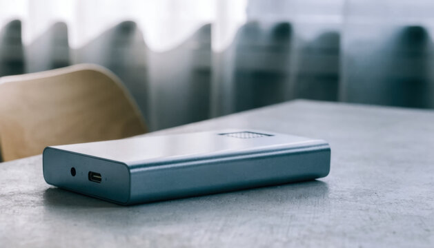 Portable device on table with ai enhancing governance and ot security for efficient data management and protection in modern technology