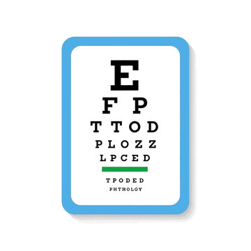 Eye Chart Vision Test EFP TTOD PLOZZ LPCE D