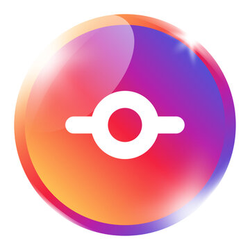 Colorful git commit icon in vibrant gradient app vivid style