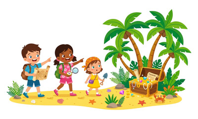 Obraz premium children on the beach