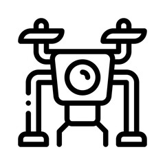 Naklejka premium drone line icon