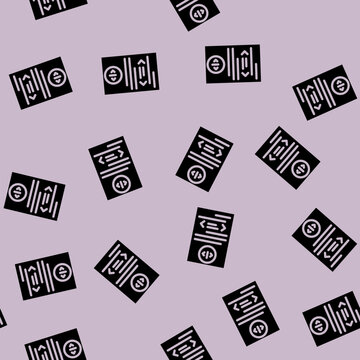 software documentation glyph vector seamless pattern. software documentation thin illustration