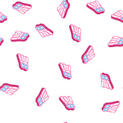flippers for swimming isometric seamless pattern. flippers for swimming sign illustration © sevector