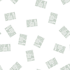 Fototapeta premium abstract package glyph vector seamless pattern. abstract package signthin illustration