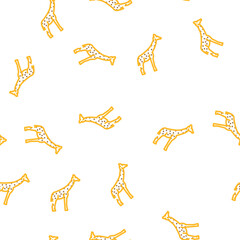 Fototapeta premium giraffe animal vector seamless pattern giraffe animal sign illustration