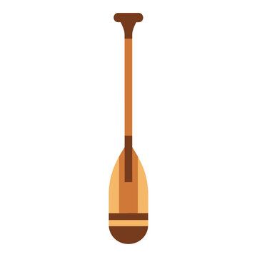 Classic wooden boat oar with t-shaped handle