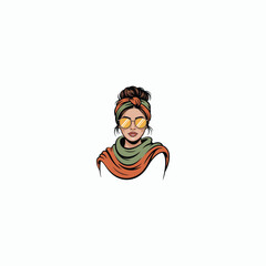 Naklejka premium African Woman Fashion Portrait