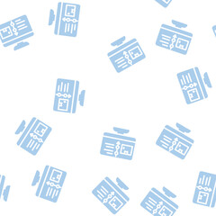 Fototapeta premium direction monitoring on computer glyph vector seamless pattern. direction monitoring on computer signthin illustration