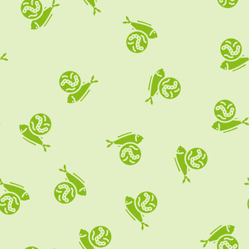 helminth fish parasite glyph vector seamless pattern. helminth fish parasite thin illustration