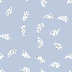 Naklejka premium angel wing line seamless pattern angel wing thin line illustration