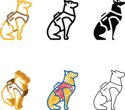 police dog crime color icon vector. police dog designs crime sign. isolated symbol illustration