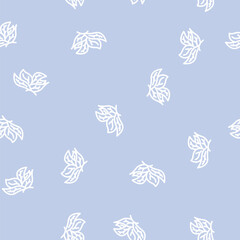 Naklejka premium leaf wing line seamless pattern leaf wing thin line illustration