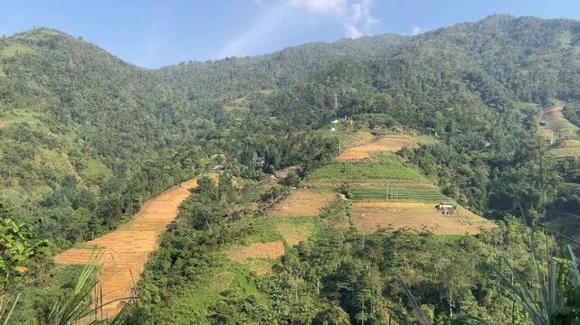 shot 4 , 10-15s Handheld Epic Panoramic View of Hoang Lien Son Mountain Range Sapa 4K