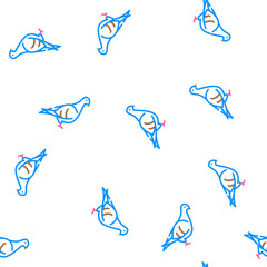Naklejka premium pigeon bird vector seamless pattern pigeon bird sign illustration