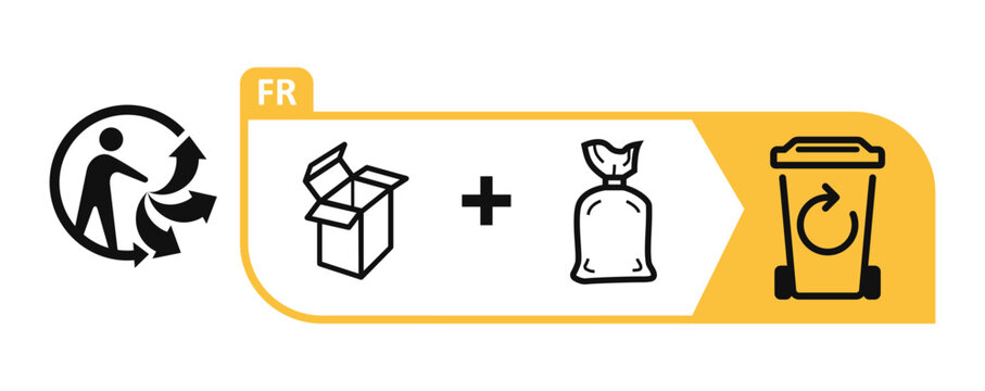 Triman Logo recycling in France