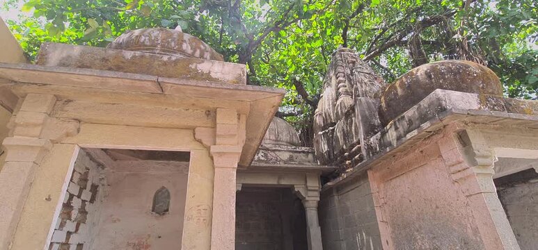 Small Abandoned Old Stone Temple Structure Near Ram Ghat in Ujjain Madhya Pradesh