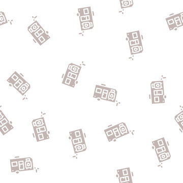 trailer with gas cylinder glyph vector seamless pattern. trailer with gas cylinder signthin illustration