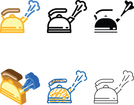 steam smell color icon range vector. steam smell sign. isolated symbol illustration