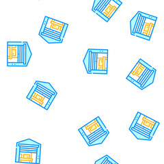 Fototapeta premium warehouse construction vector seamless pattern warehouse construction sign illustration